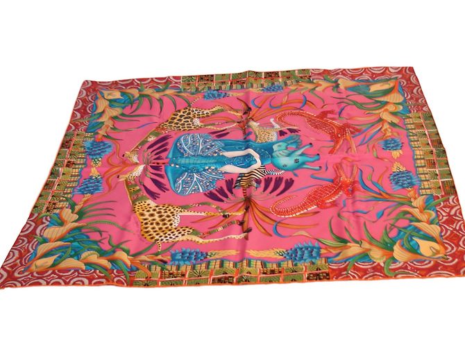 Hermès la marche du zambèze Multiple colors Silk