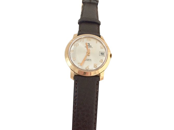 Yema Reloj vintage Dorado Oro amarillo  ref.72057