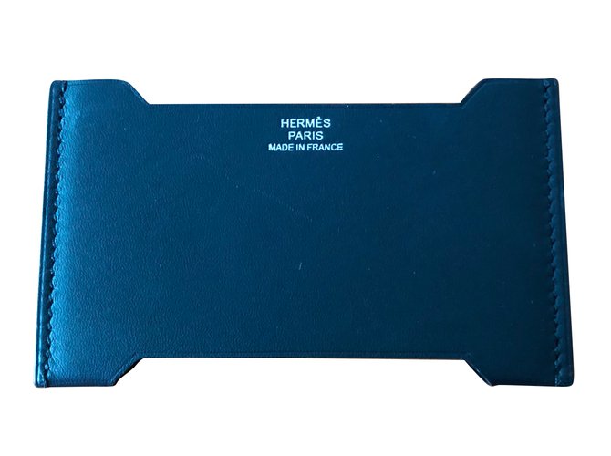 Hermès Manhattan Navy blue Leather  ref.72128
