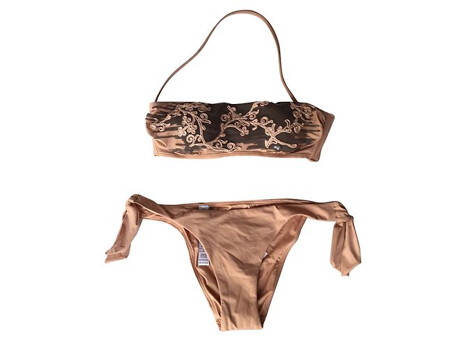 Bikini La Perla Beige con Paillettes