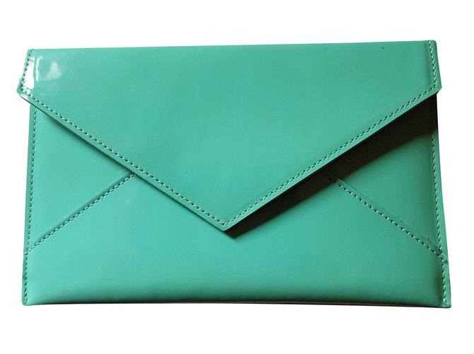 Tiffany & Co clutch mini-size Verde Pelle verniciata  ref.72154