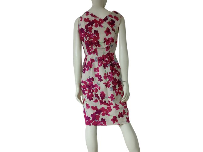 Moschino Cheap And Chic Vestido de flores Rosa Seda  ref.72159