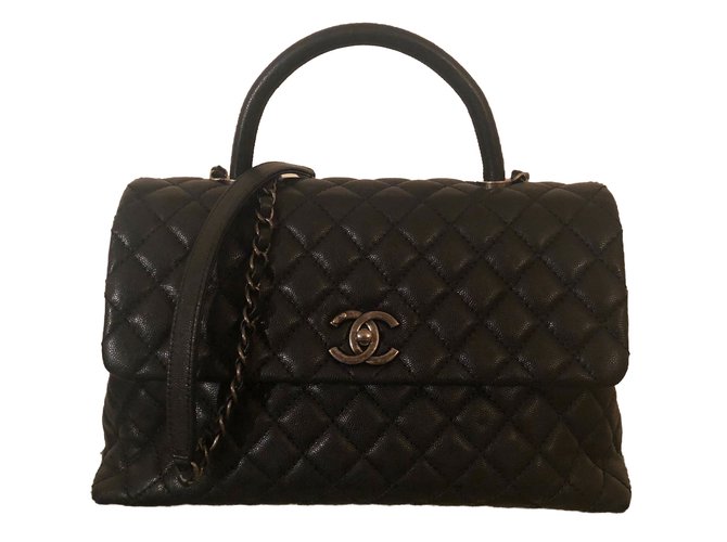 Chanel Bag Black Leather  ref.72260