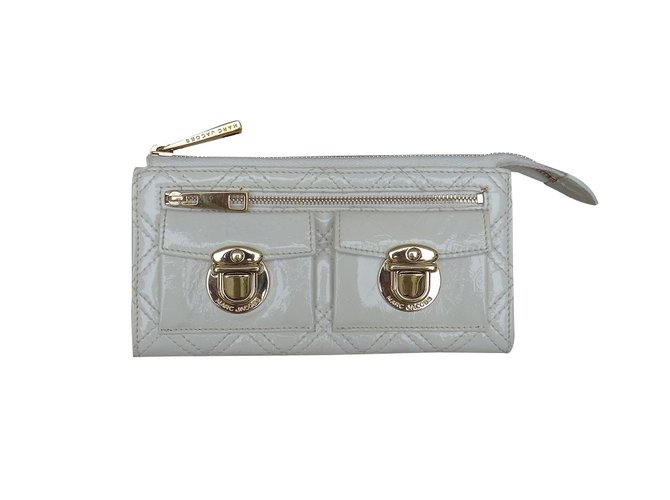 Marc Jacobs wallet Cream Patent leather  ref.72262