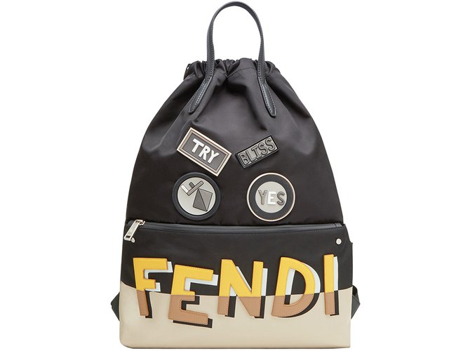 Fendi backpack new Black Nylon  ref.72279