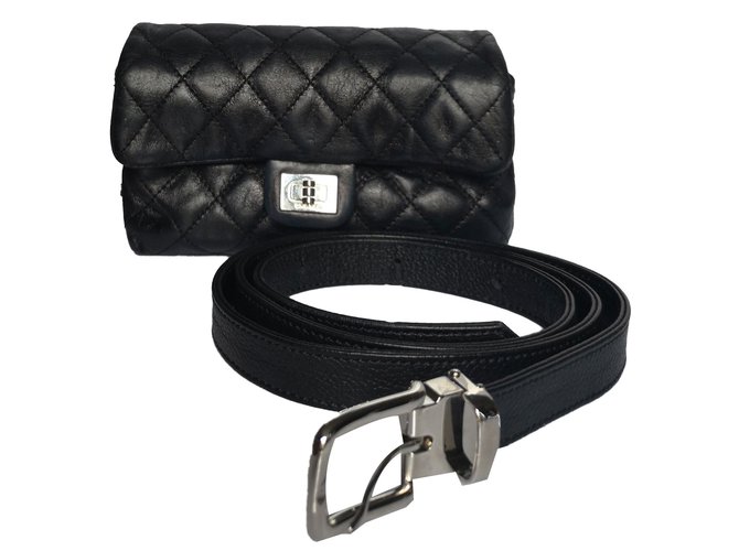 Chanel Pre-owned Women's Leather Clutch Bag - Black - One Size