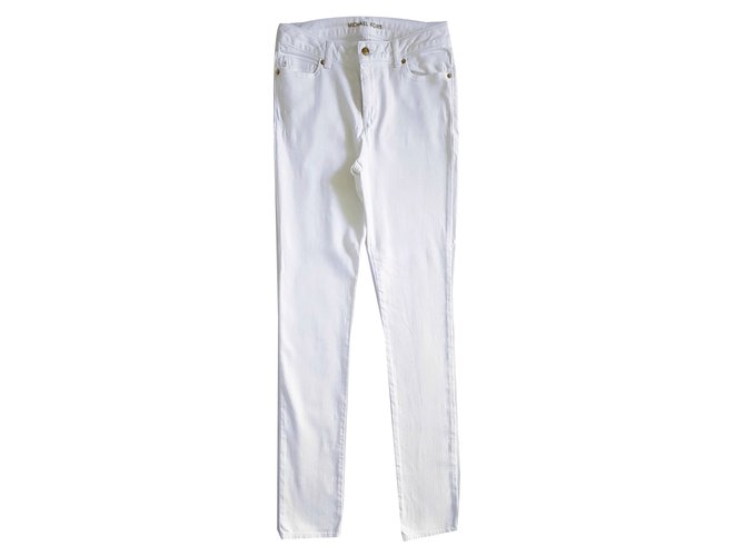 Michael Kors Jeans Bianco Cotone  ref.72381