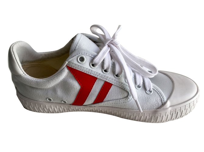 Céline sneakers White Leather  ref.72390