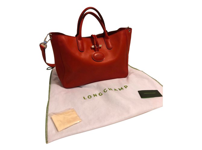 Longchamp Roseau heritage Cuir Corail  ref.72553