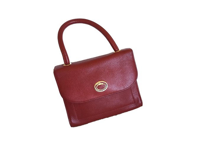Longchamp Handbag Handbags Leather Dark Red Ref 72557 Joli Closet Longchamp Handbag Handbags Leather Dark Red Ref 72557