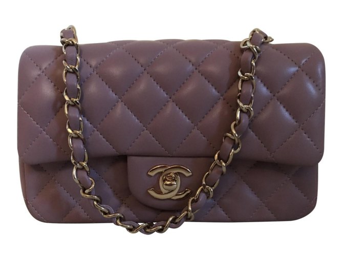 Chanel Handbags Pink Leather  ref.72573