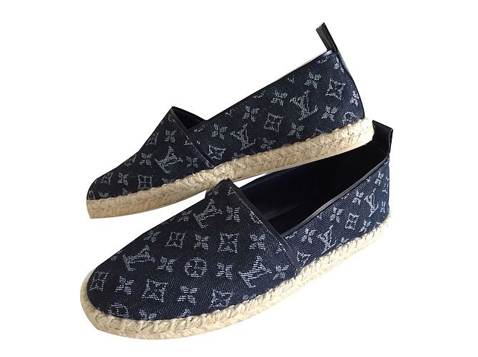 Louis Vuitton espadrillas Blu navy Cotone
