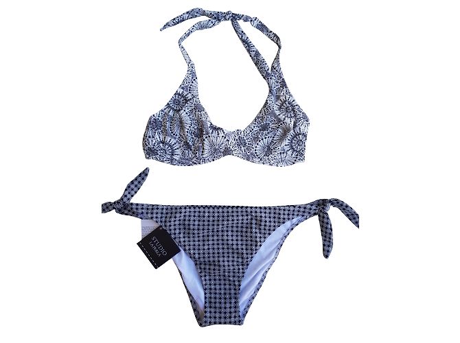 La Perla Badeanzug schwarz weiß Polyamid Größe 46