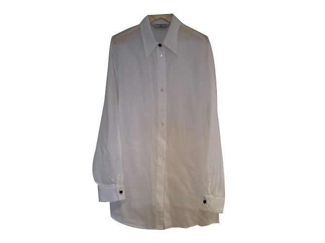 Camicia Barbara Bui Bianca in Voile di Cotone a Maniche Lunghe Bianco