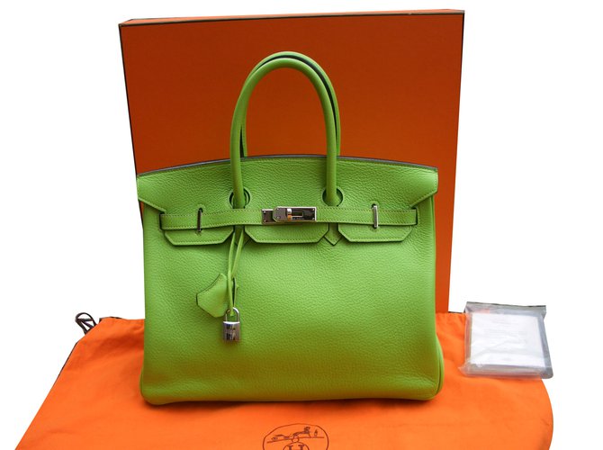 Hermès Birkin 35 Verde Pelle  ref.72682