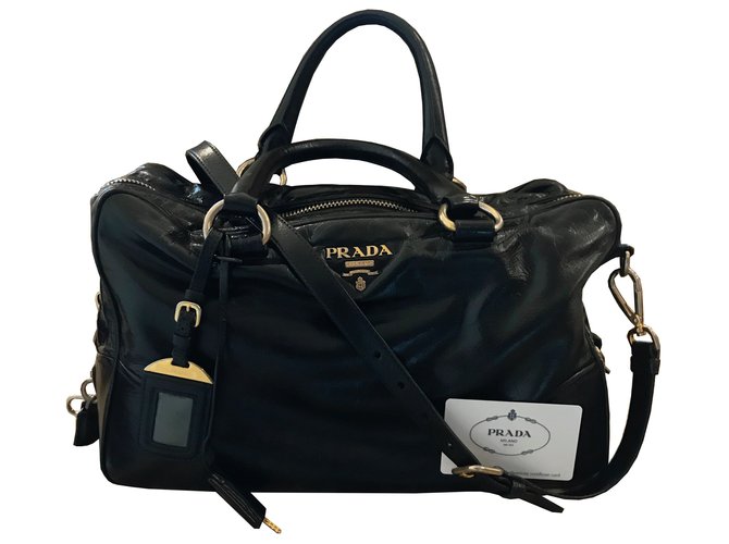 prada leather satchel