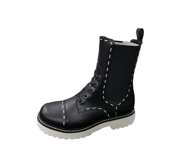 Dolce & Gabbana boots Black Leather  ref.72761