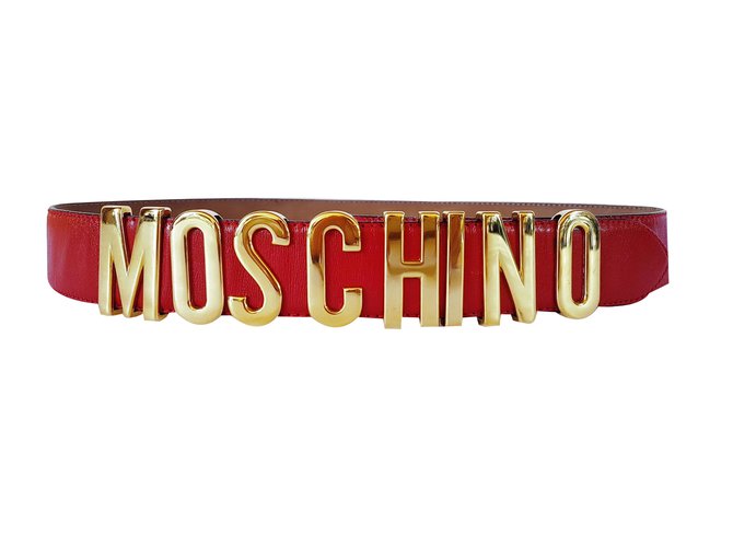 Moschino Ceintures Cuir Rouge  ref.72805