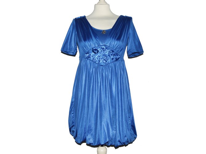 Roberto Cavalli Dresses Blue Polyester Elastane  ref.72813