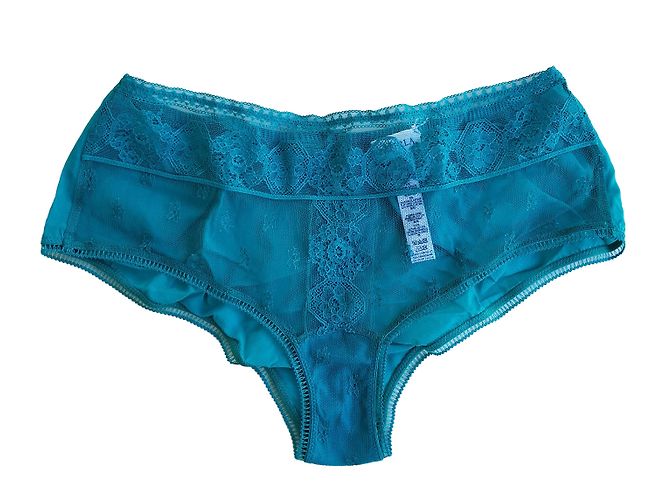 Braguitas de encaje de seda La Perla verde