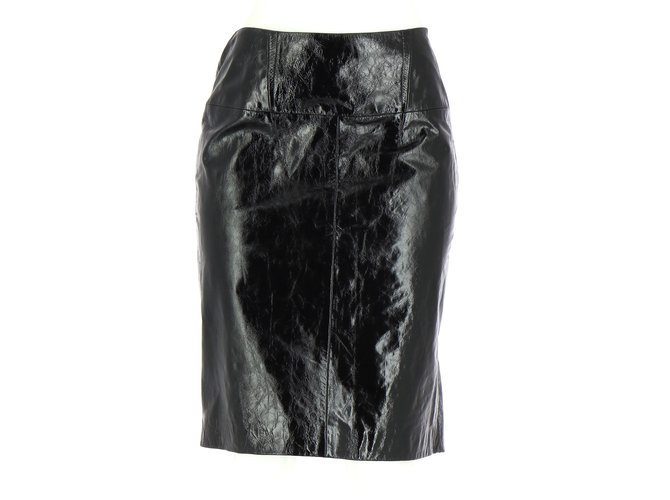 Versace Skirts Black Leather  ref.72912