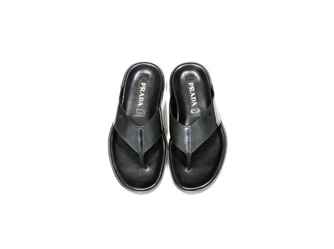Prada sandals new Black Leather  - Joli Closet