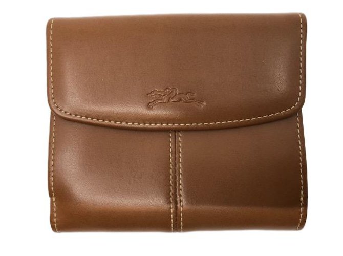 Longchamp Wallet Caramel Leather  ref.73050