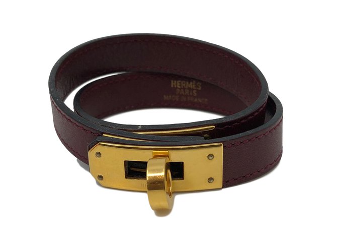 Hermès Bracelet Kelly Cuir Bordeaux  ref.73138