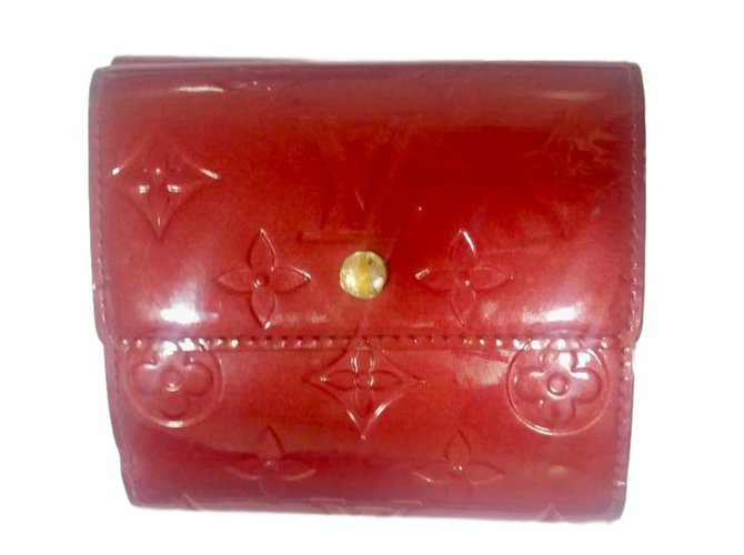 Louis Vuitton carteiras Vermelho Couro  ref.73153