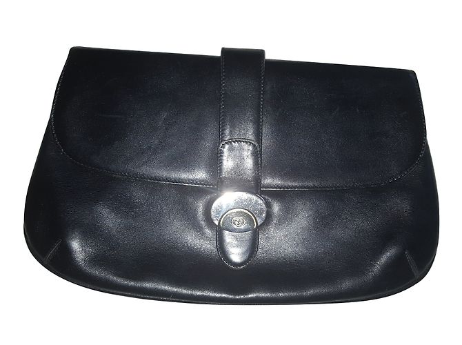 Gucci Black Leather Clutch Bag