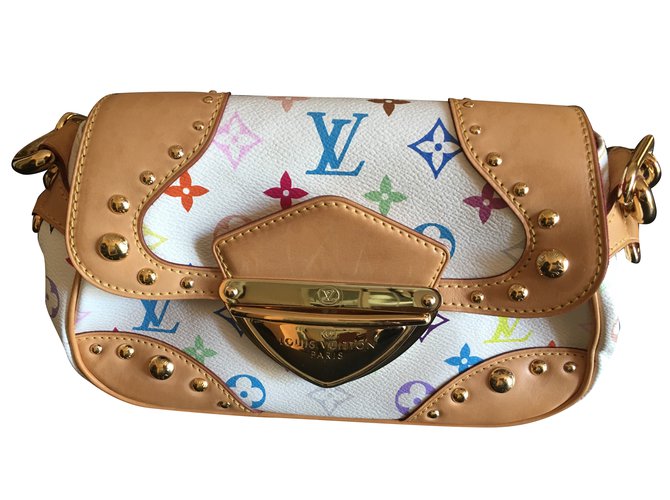 Louis Vuitton Maryline White Multiple colors Leather Cloth  ref.73238