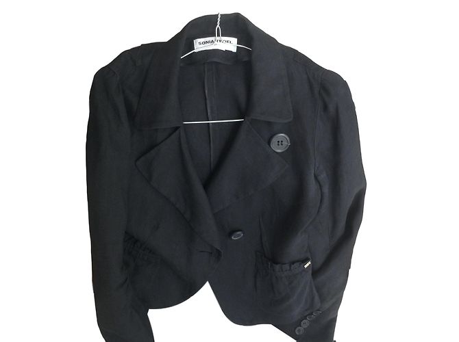 Sonia Rykiel Jacke aus schwarzem Leinen