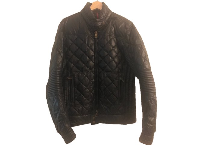 Moncler Men Coats Outerwear Black Polyamide  ref.73284
