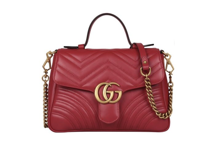 Gucci Handtaschen Rot Leder  ref.73299