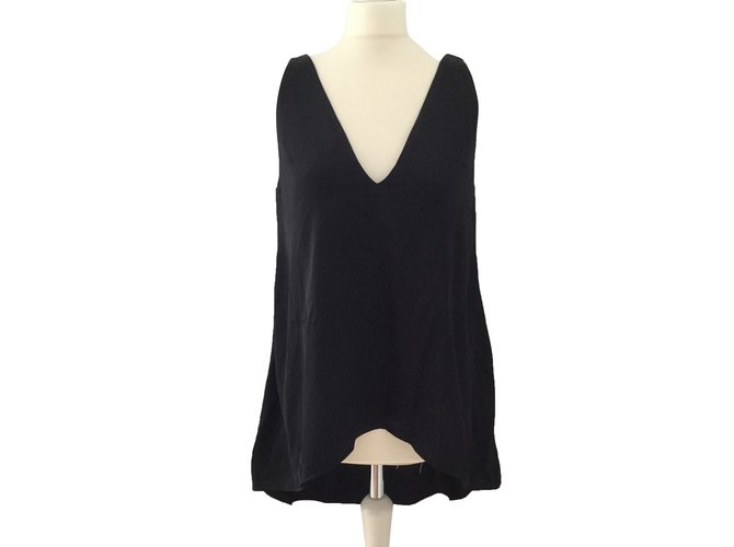 Céline Top Nero Viscosa  ref.73315