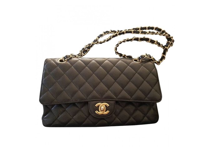 Chanel Handbags Black Leather  ref.73316