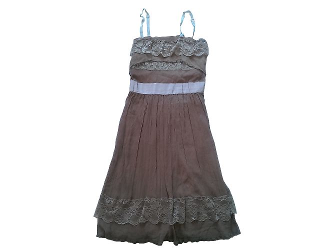 Vestido de seda e renda Les Petites Rosa