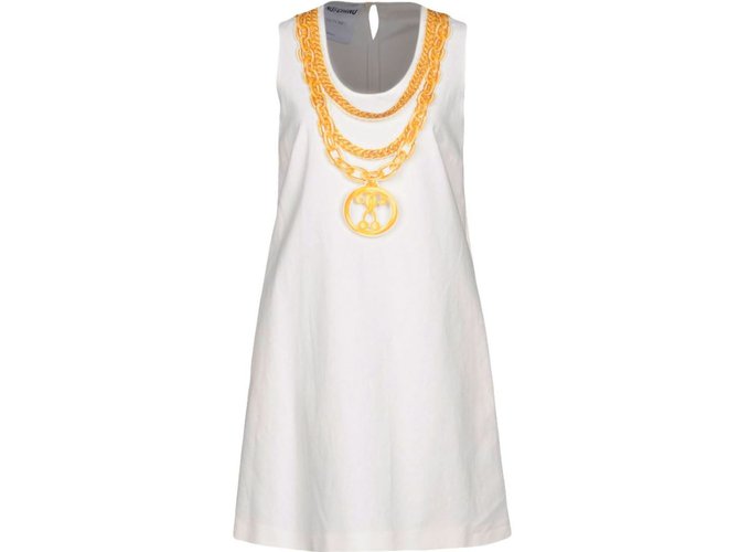 Moschino Dresses White Cotton  ref.73321