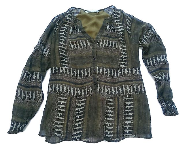Camicetta di seta Diane Von Furstenberg Marrone Khaki Cachi