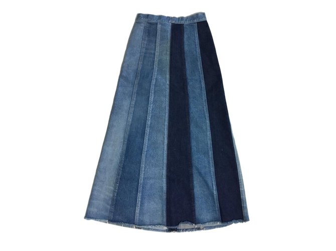 Yves Saint Laurent Skirt Blue Denim  ref.73345