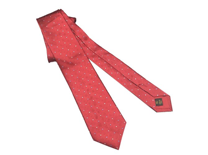 Louis Vuitton Cravates Soie Rouge  ref.73352