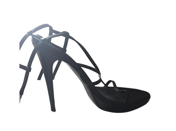 Hugo Boss Sandalen aus schwarzem Leder