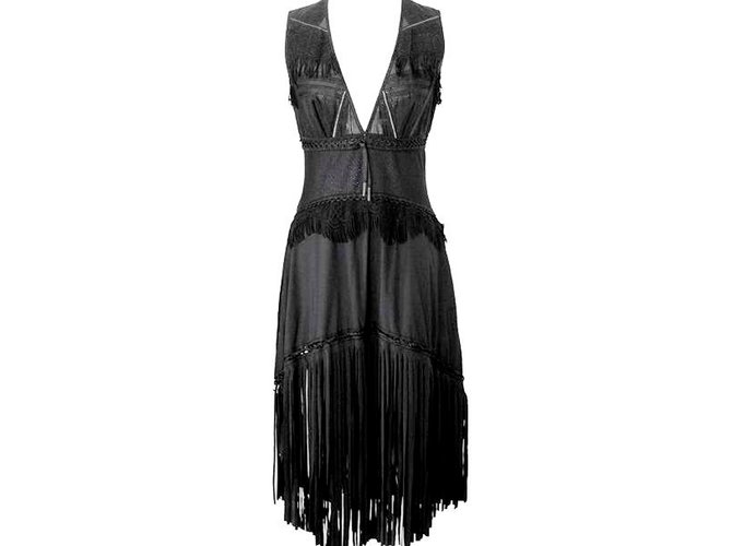 High Dress Black Polyester  ref.73386
