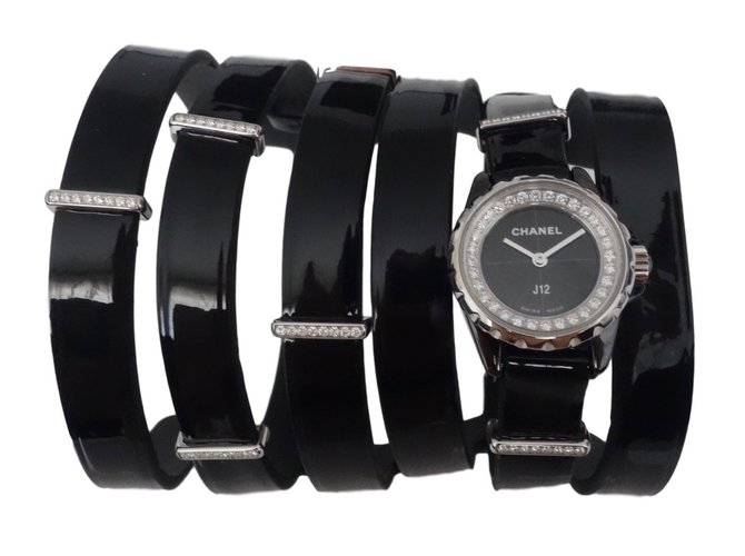Chanel Relojes finos Negro Acero  ref.73387