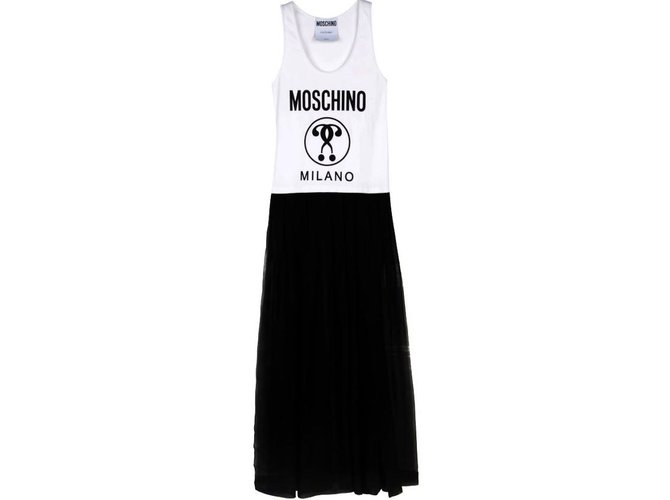 Moschino Kleid Weiß Baumwolle  ref.73397