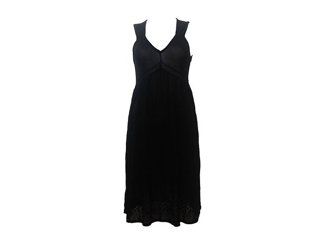 Gerard Darel Schwarzes langes Sommerkleid