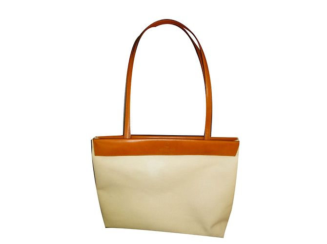 Autre Marque Borsa a tracolla KESSLORD in lino grezzo e pelle Oro