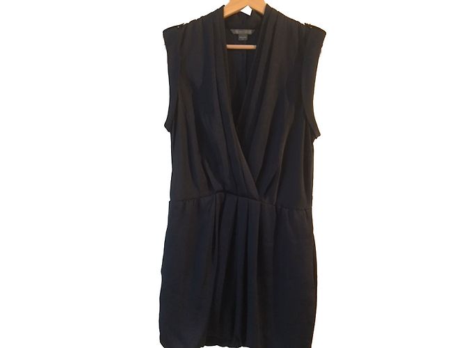 Vestido sin mangas Armani Exchange de algodón azul marino