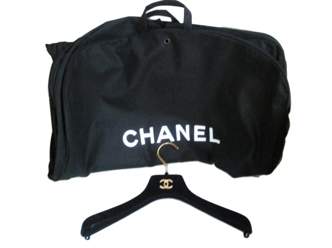 Chanel Sacs de voyage Toile Noir  ref.73648