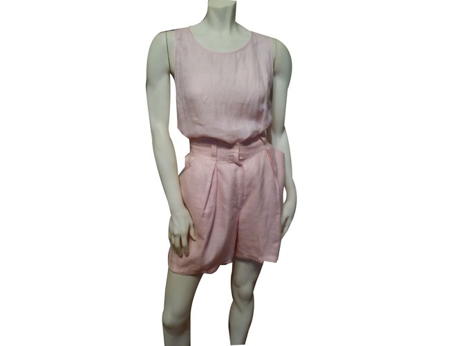 Emanuel Ungaro Set with Shorts Pink Linen  ref.73655